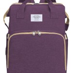 2 in 1 τσάντα πλάτης και παιδικό κρεβατάκι TMV-0051, αδιάβροχη, μωβ