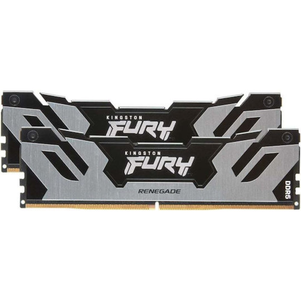 Kingston Fury Renegade Silver DDR5 64GB RAM με 2x32GB Modules και Ταχύτητα 6400 για Desktop