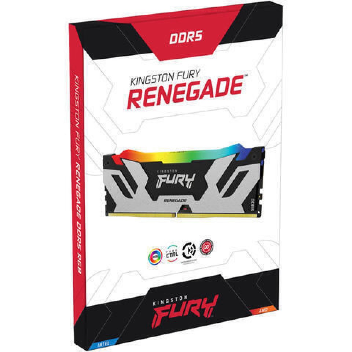 Kingston Fury Renegade RGB DDR5 64GB RAM με 2x32GB Modules και Ταχύτητα 6400 για Desktop