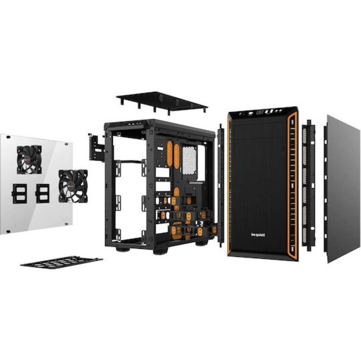 Be Quiet Pure Base 600 Window Gaming Midi Tower Κουτί Υπολογιστή Πορτοκαλί