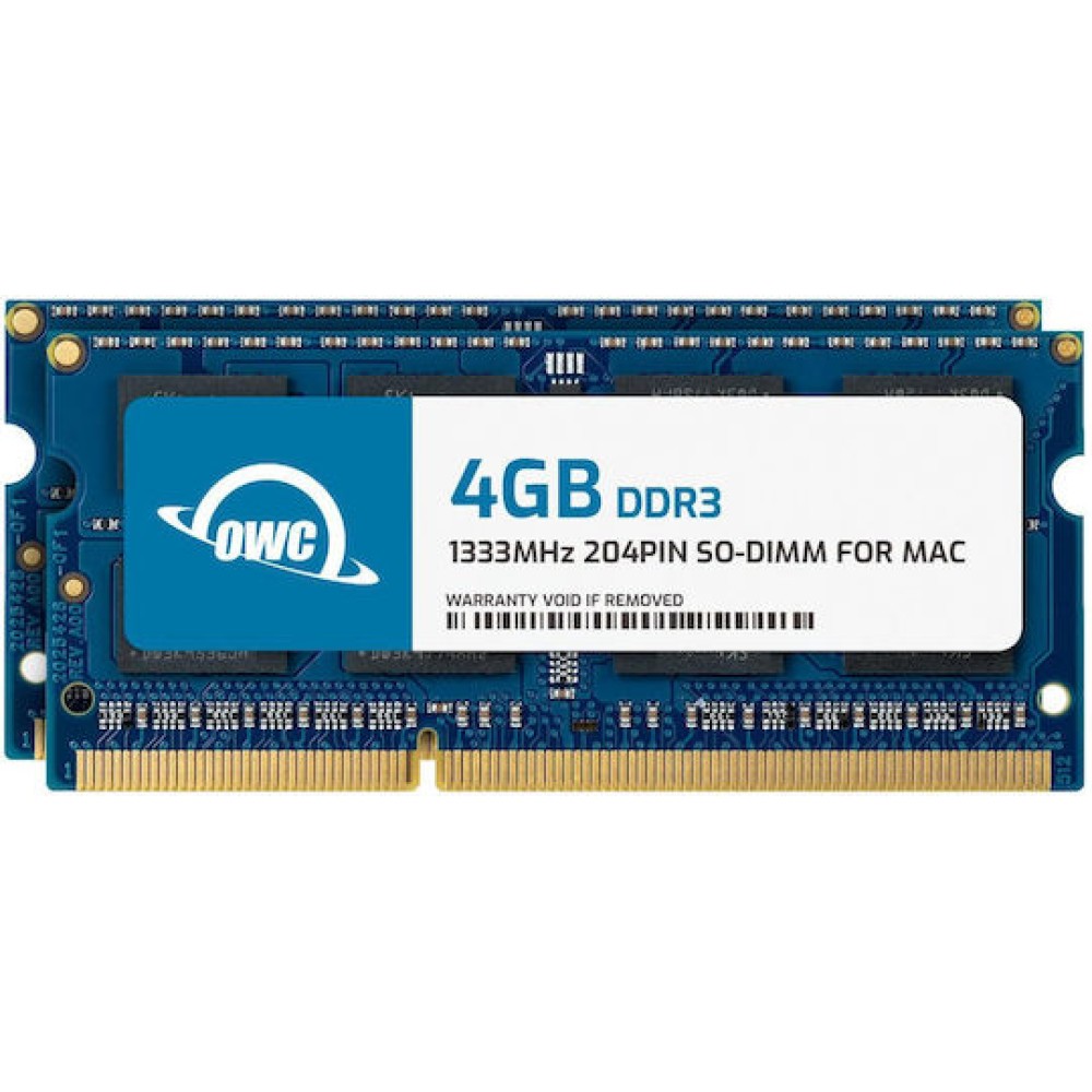 OWC DDR3 8GB RAM με 2x4GB Modules και Ταχύτητα 1333 για Laptop
