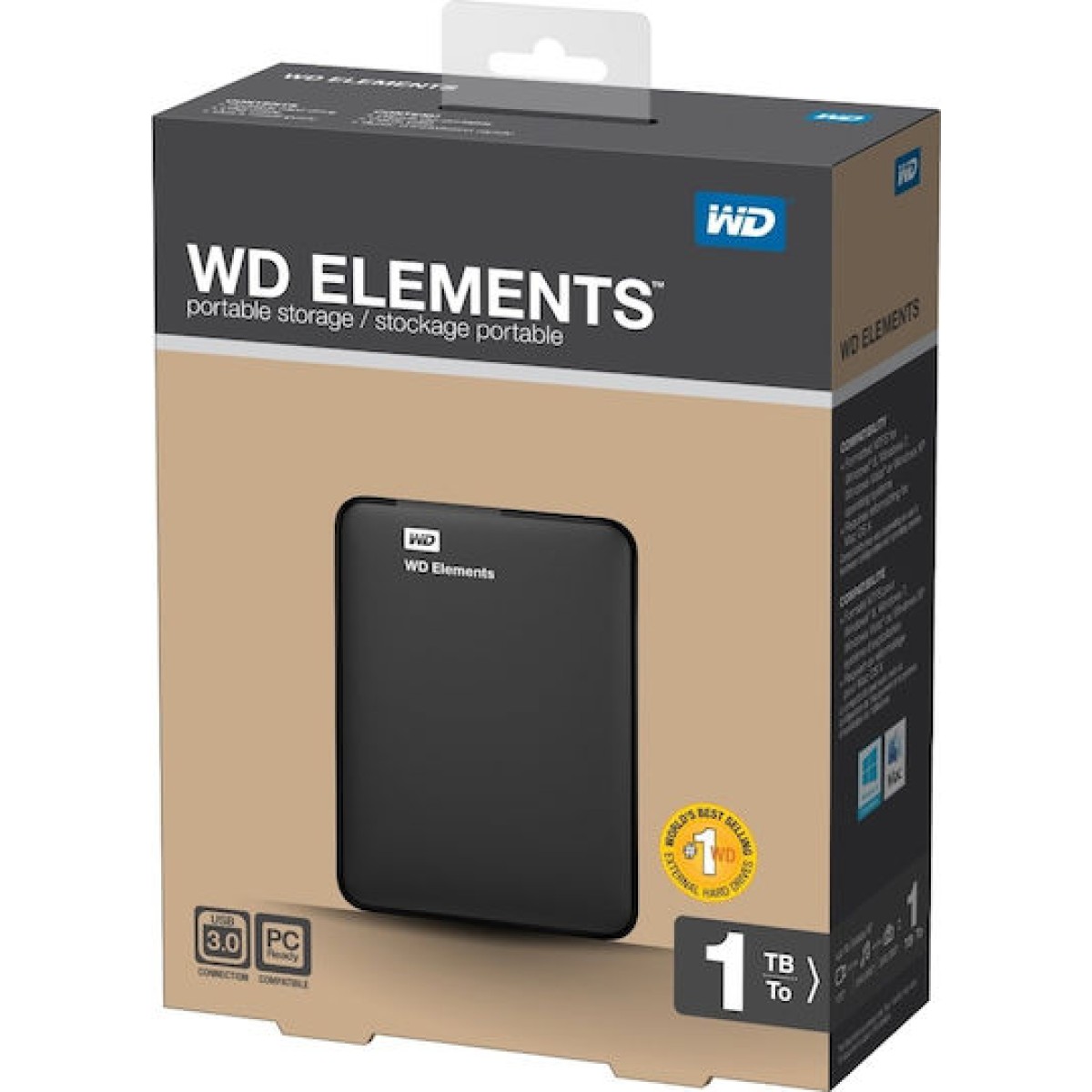 Western Digital Elements Portable USB 3.0 Εξωτερικός HDD 1TB 2.5