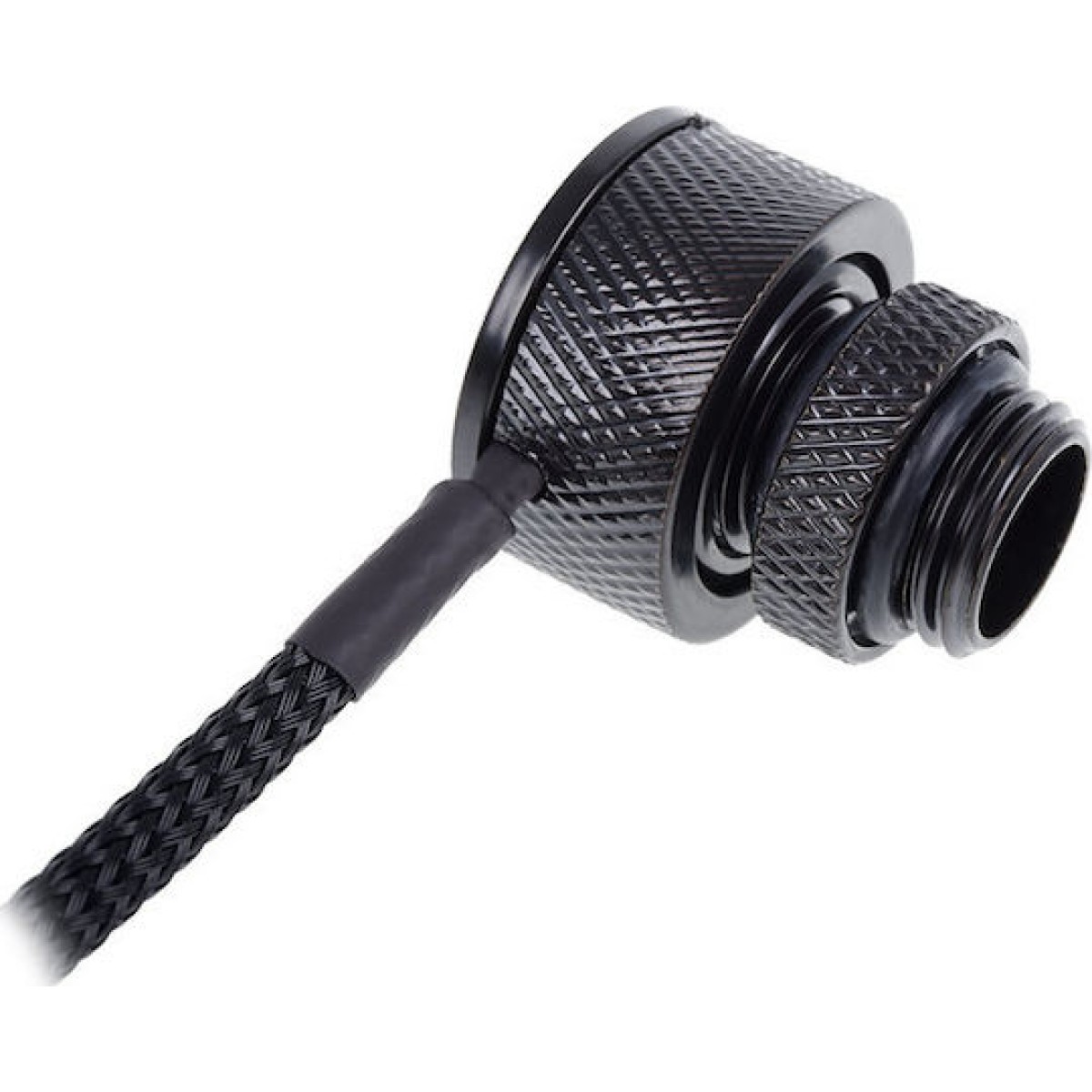 Alphacool Eiszapfen Temperature Sensor G1/4 IG/IG mit AG Adapter Deep Black