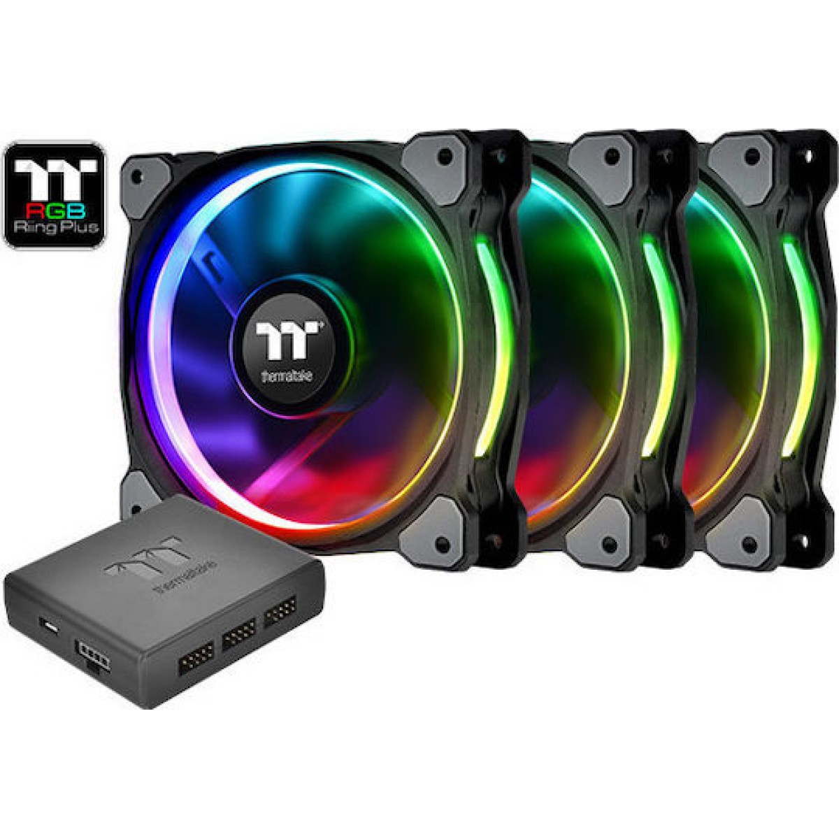 Thermaltake Riing Plus 14 LED RGB Radiator Fan TT Premium Case Fan 140mm με Σύνδεση 4-Pin Molex 3τμχ