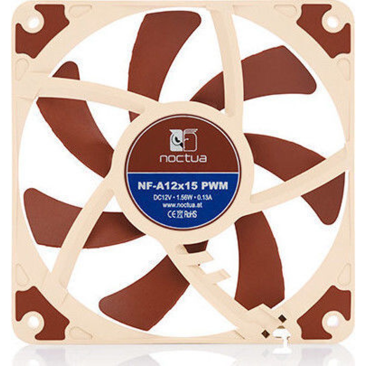 Noctua NF-A12x15 Case Fan 120mm με Σύνδεση 4-Pin PWM Καφέ