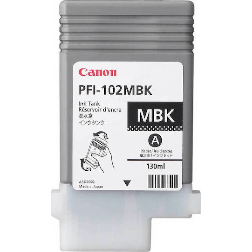 Canon PFI-102 Γνήσιο Μελάνι Εκτυπωτή InkJet Matte Μαύρο (0894B001)