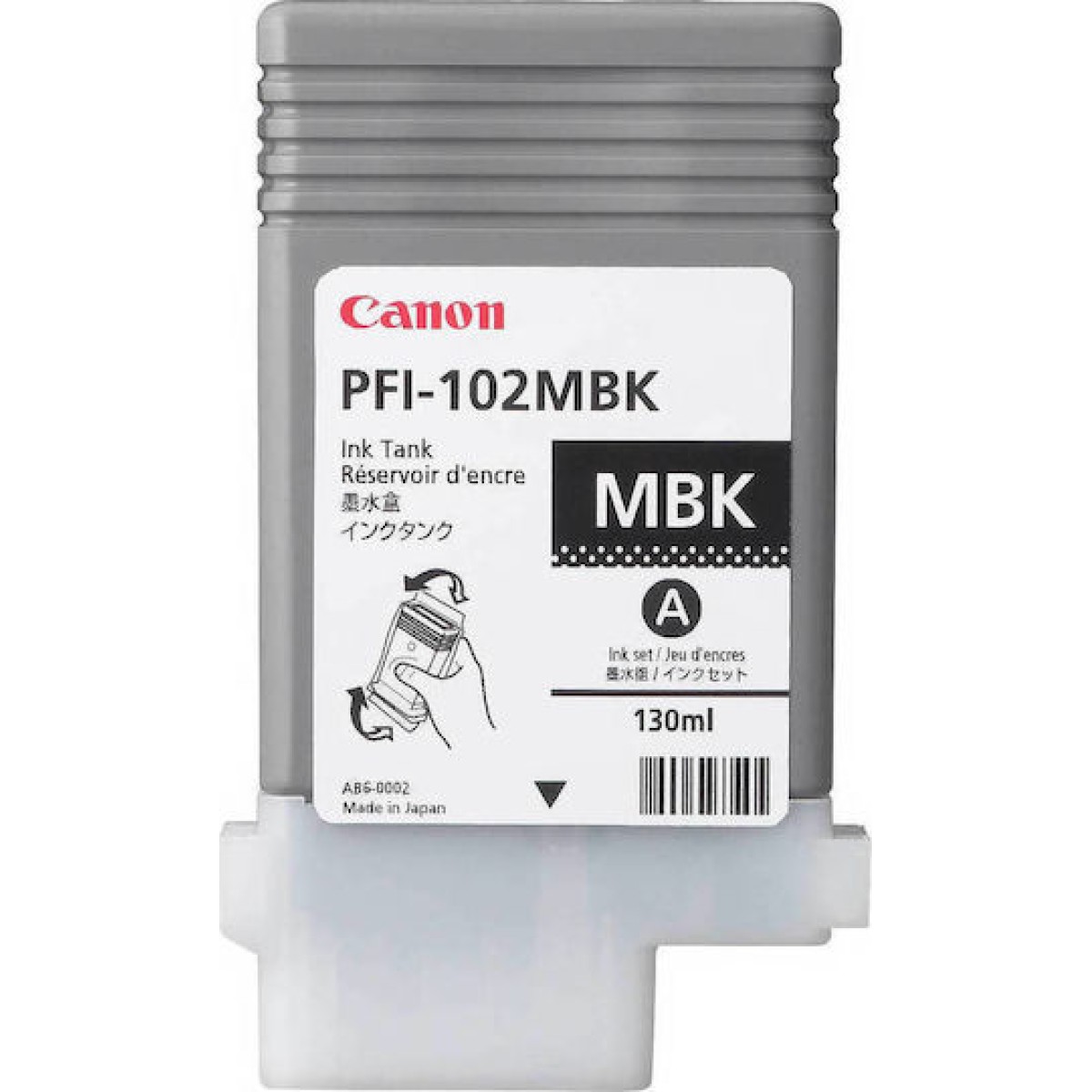 Canon PFI-102 Γνήσιο Μελάνι Εκτυπωτή InkJet Matte Μαύρο (0894B001)