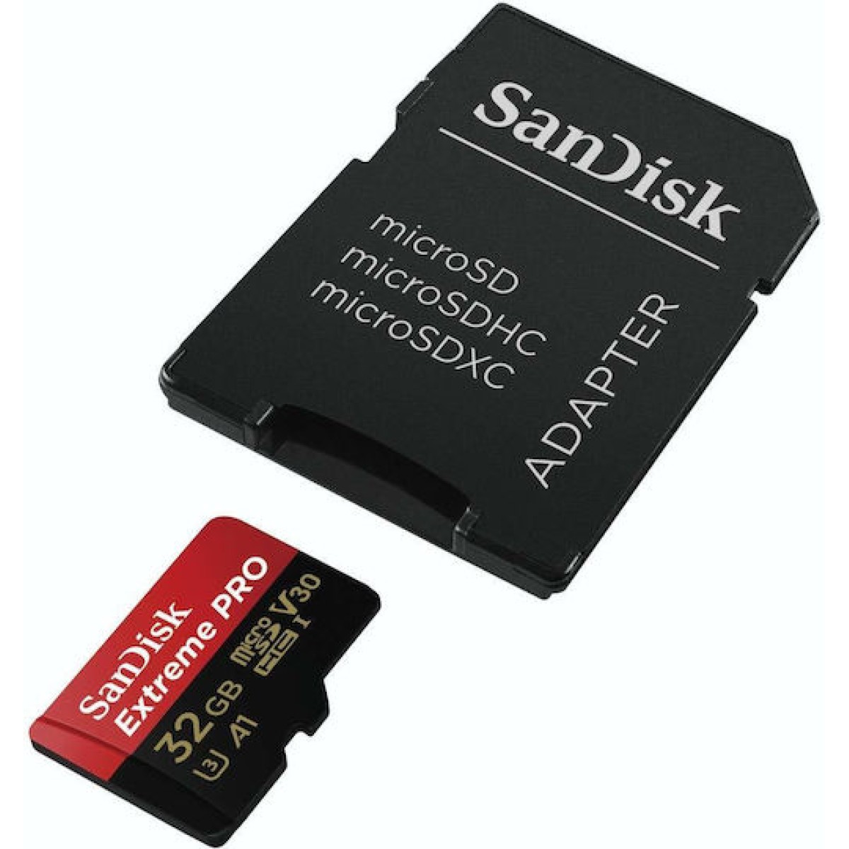Sandisk Extreme Pro microSDHC 32GB Class 10 U3 V30 A1 UHS-I με αντάπτορα
