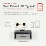 Sandisk Ultra Dual Drive 256GB USB 3.1 Stick με σύνδεση USB-A & USB-C Μαύρο