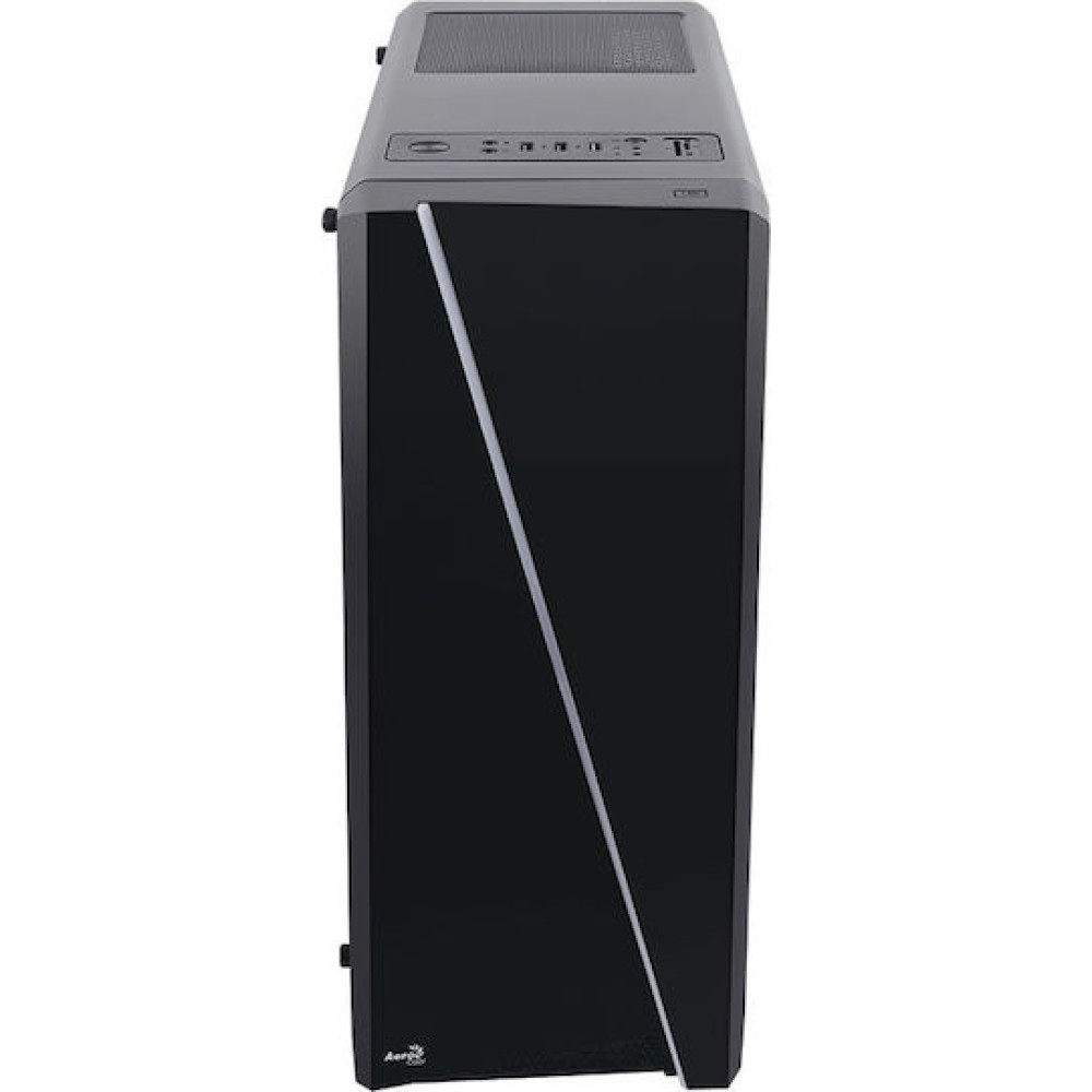 Aerocool Cylon Gaming Midi Tower Κουτί Υπολογιστή με Πλαϊνό Παράθυρο και RGB Φωτισμό Μαύρο