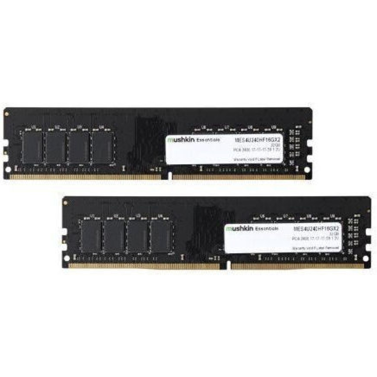Mushkin Essentials DDR4 32GB RAM με 2x16GB Modules και Ταχύτητα 2400 για Desktop