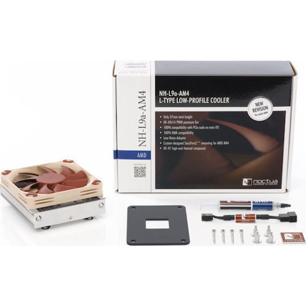 Noctua NH-L9a-AM4 Ψύκτρα Επεξεργαστή Low Profile για Socket AM4 Καφέ