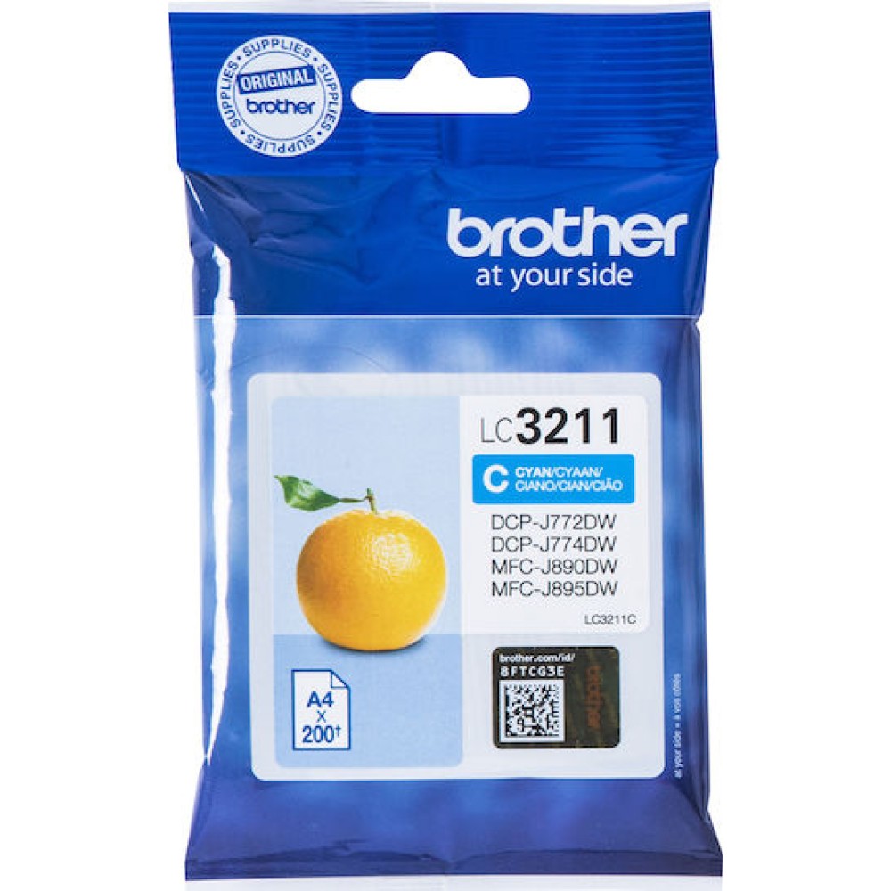 Brother LC-3211 Γνήσιο Μελάνι Εκτυπωτή InkJet Κυανό (LC-3211C)