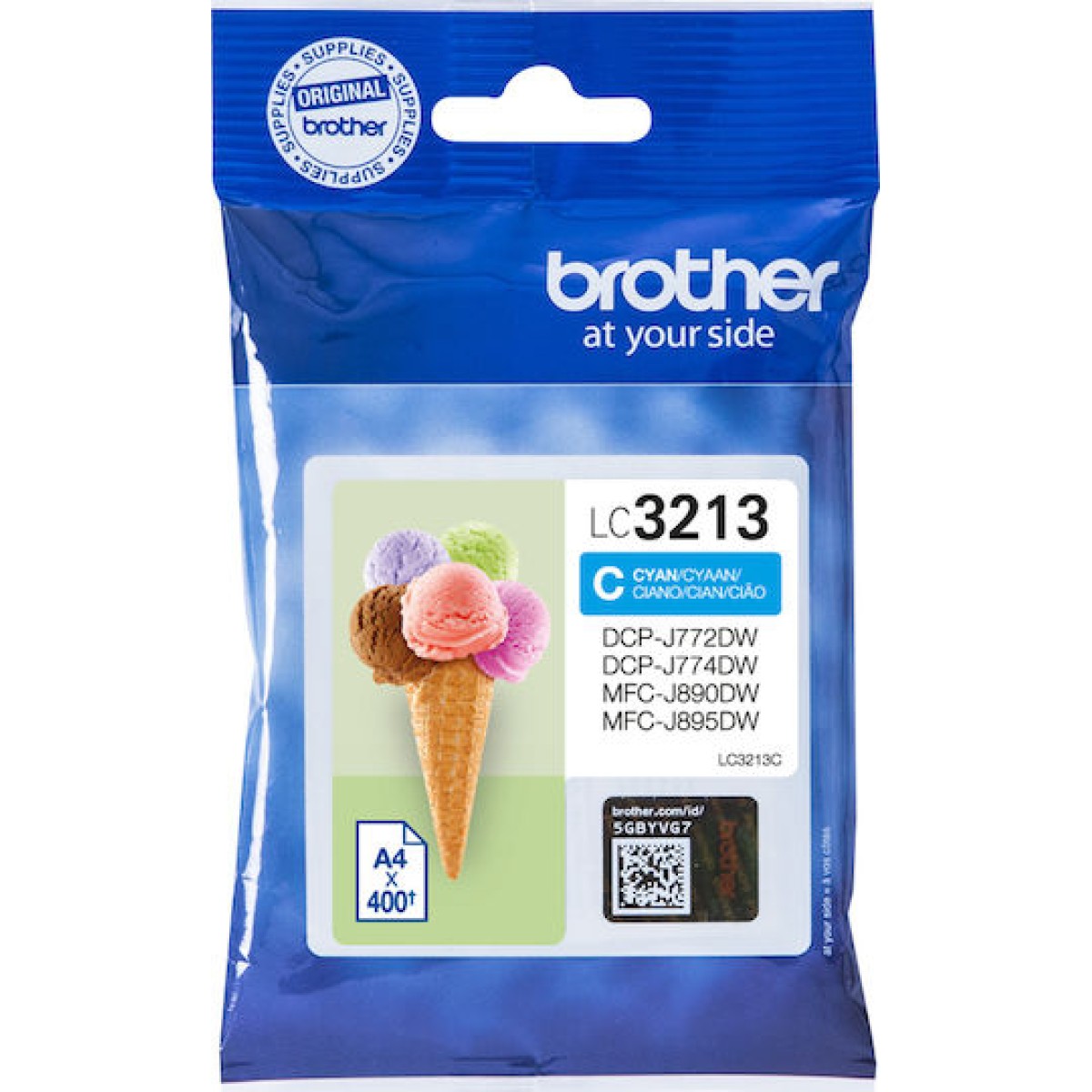 Brother LC-3213 Γνήσιο Μελάνι Εκτυπωτή InkJet Κυανό (LC-3213C)