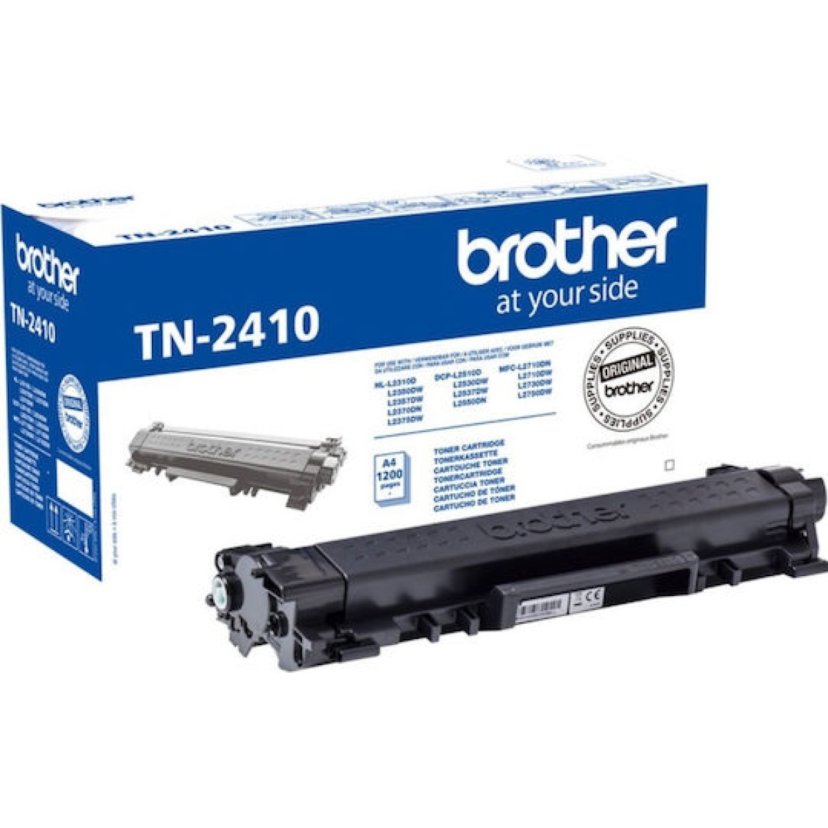 Brother TN-2410 Γνήσιο Toner Laser Εκτυπωτή Μαύρο 1200 Σελίδων (TN-2410)