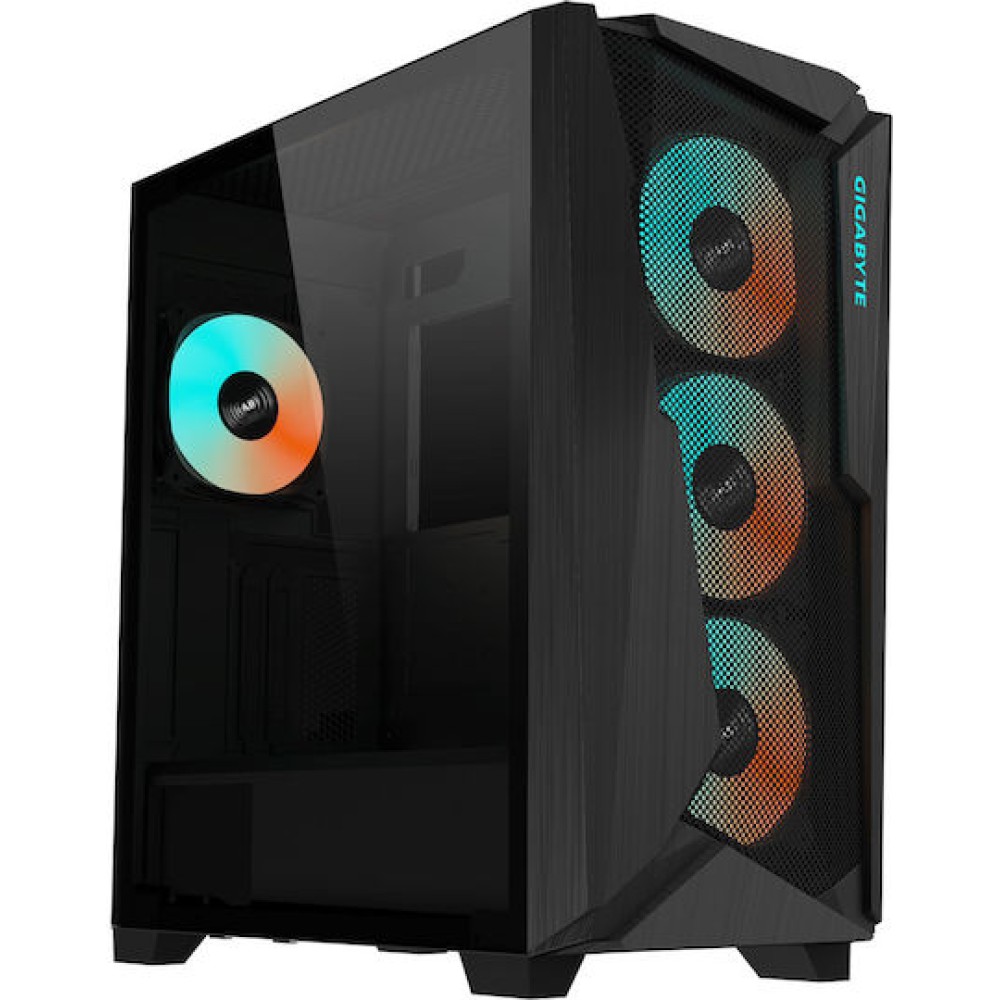 Gigabyte C301 Glass V2 Gaming Midi Tower Κουτί Υπολογιστή με RGB Φωτισμό Μαύρο
