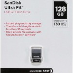 Sandisk Ultra Fit 128GB USB 3.1 Stick Μαύρο