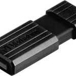 Verbatim PinStripe 16GB USB 2.0 Stick Μαύρο