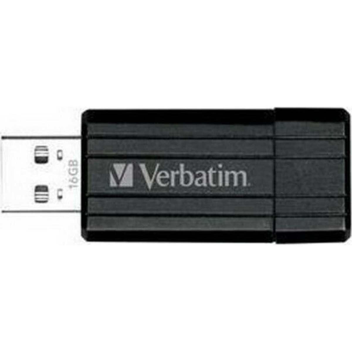Verbatim PinStripe 16GB USB 2.0 Stick Μαύρο