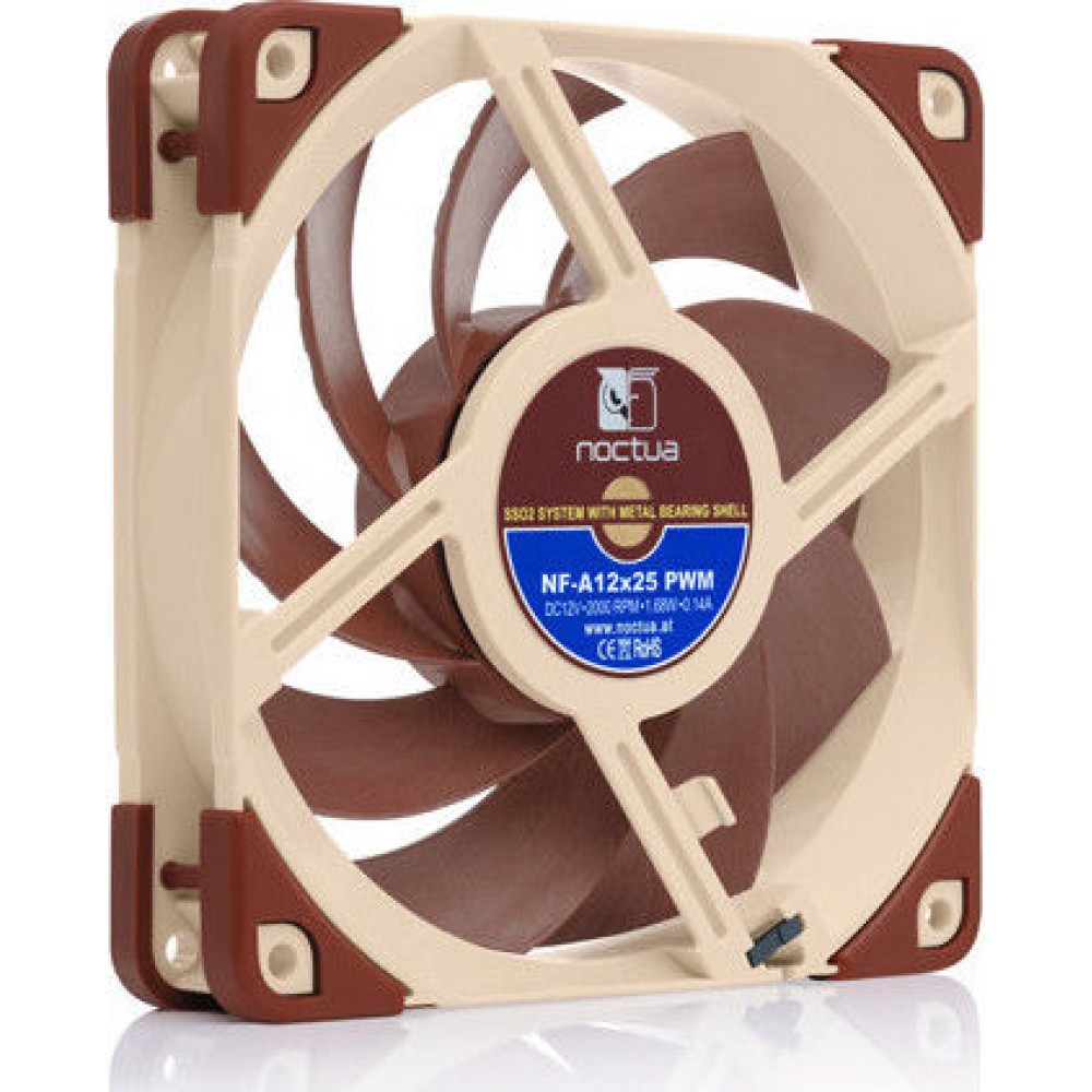 Noctua NF-A12x25 Case Fan 120mm με Σύνδεση 4-Pin PWM Καφέ