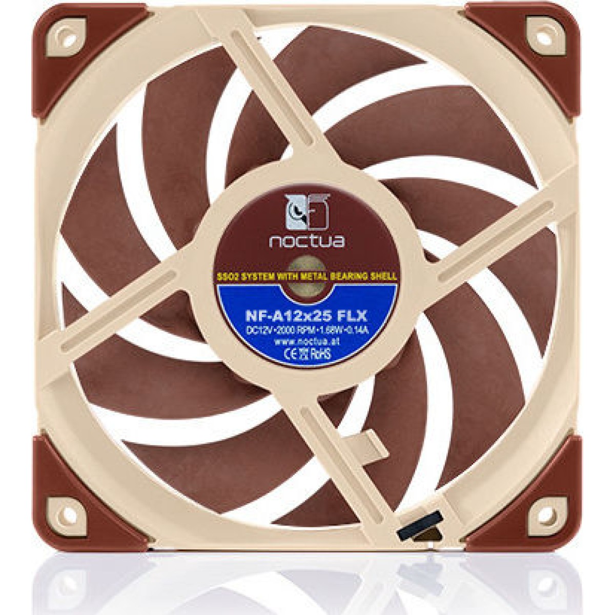 Noctua NF-A12X25 FLX Case Fan 120mm με Σύνδεση 3-Pin Καφέ