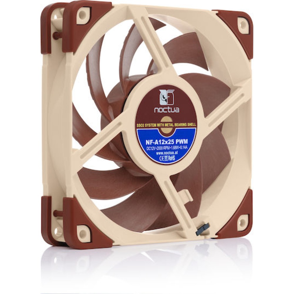 Noctua NF-A12x25 ULN Case Fan 120mm με Σύνδεση 3-Pin Καφέ