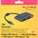 DeLock 62992 USB-C Docking Station με 4K PD Γκρι