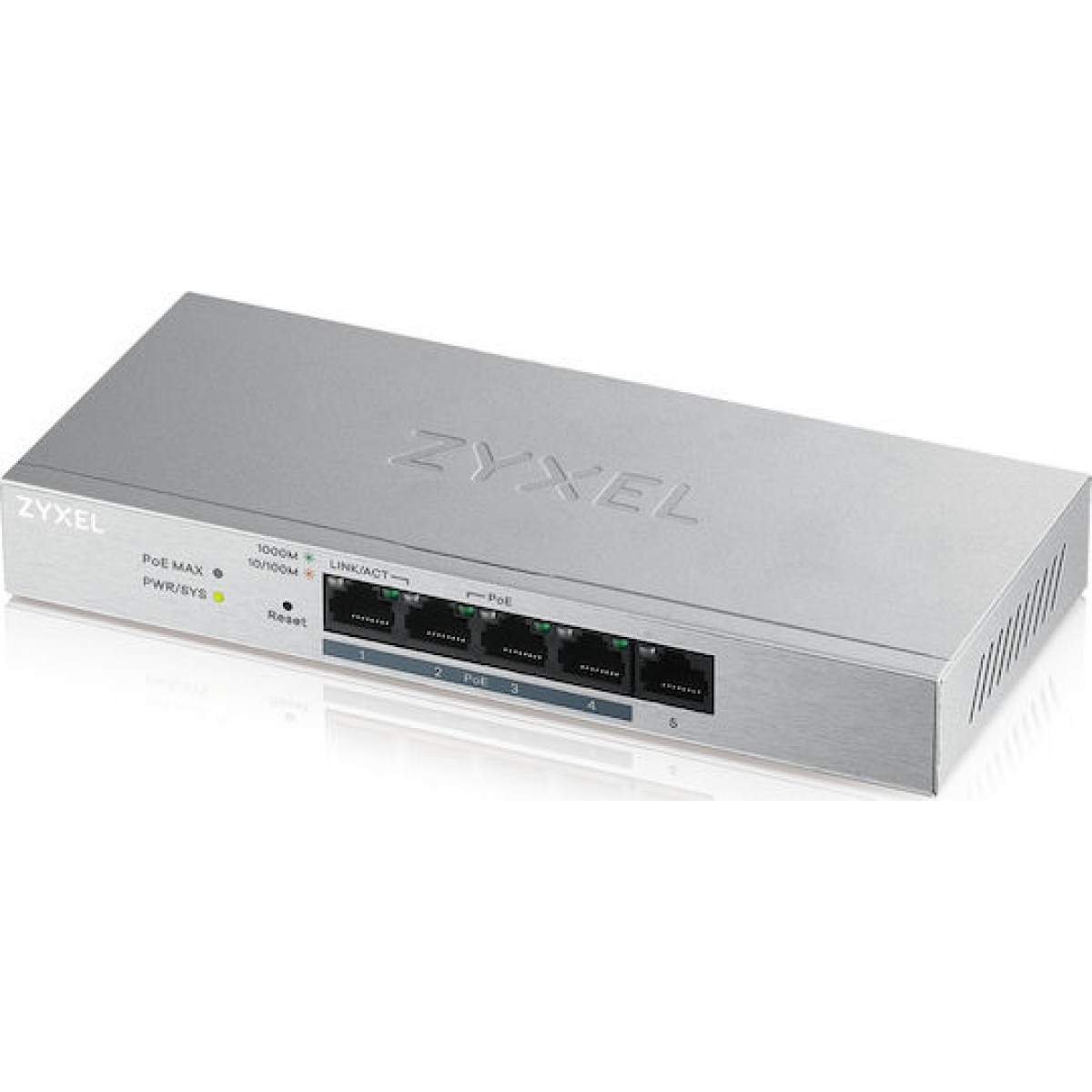 Zyxel GS1200-5HP v2 Managed L2 Switch με 5 Θύρες Gigabit (1Gbps) Ethernet