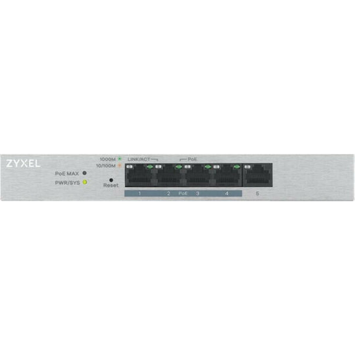 Zyxel GS1200-5HP v2 Managed L2 Switch με 5 Θύρες Gigabit (1Gbps) Ethernet
