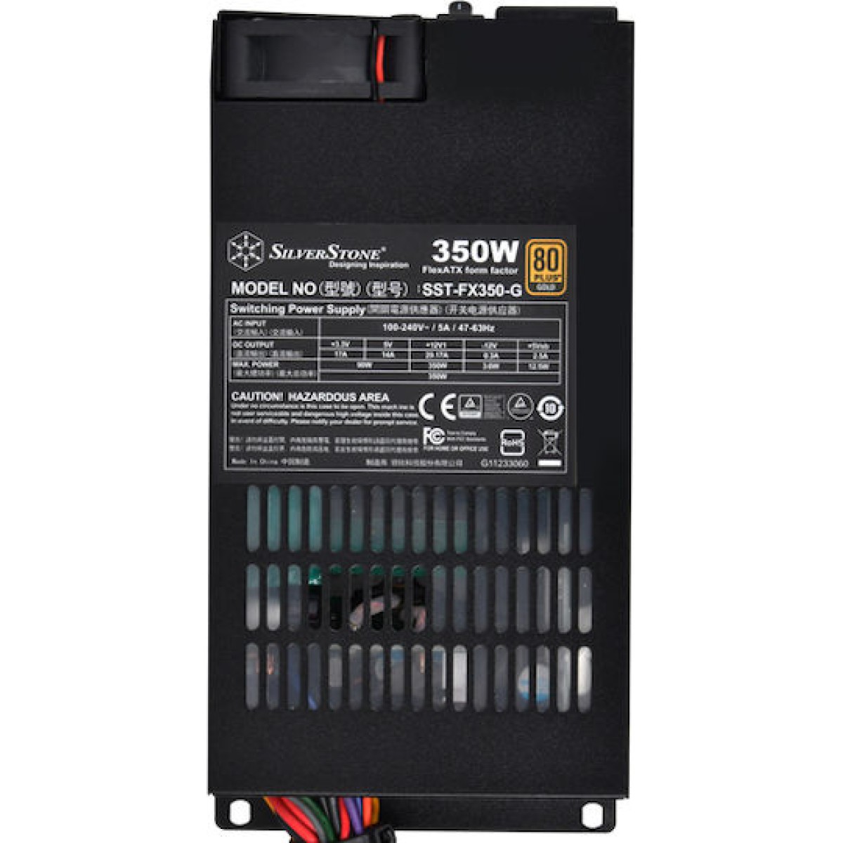 Silverstone FX350-G 350W Μαύρο Τροφοδοτικό Υπολογιστή Full Wired 80 Plus Gold