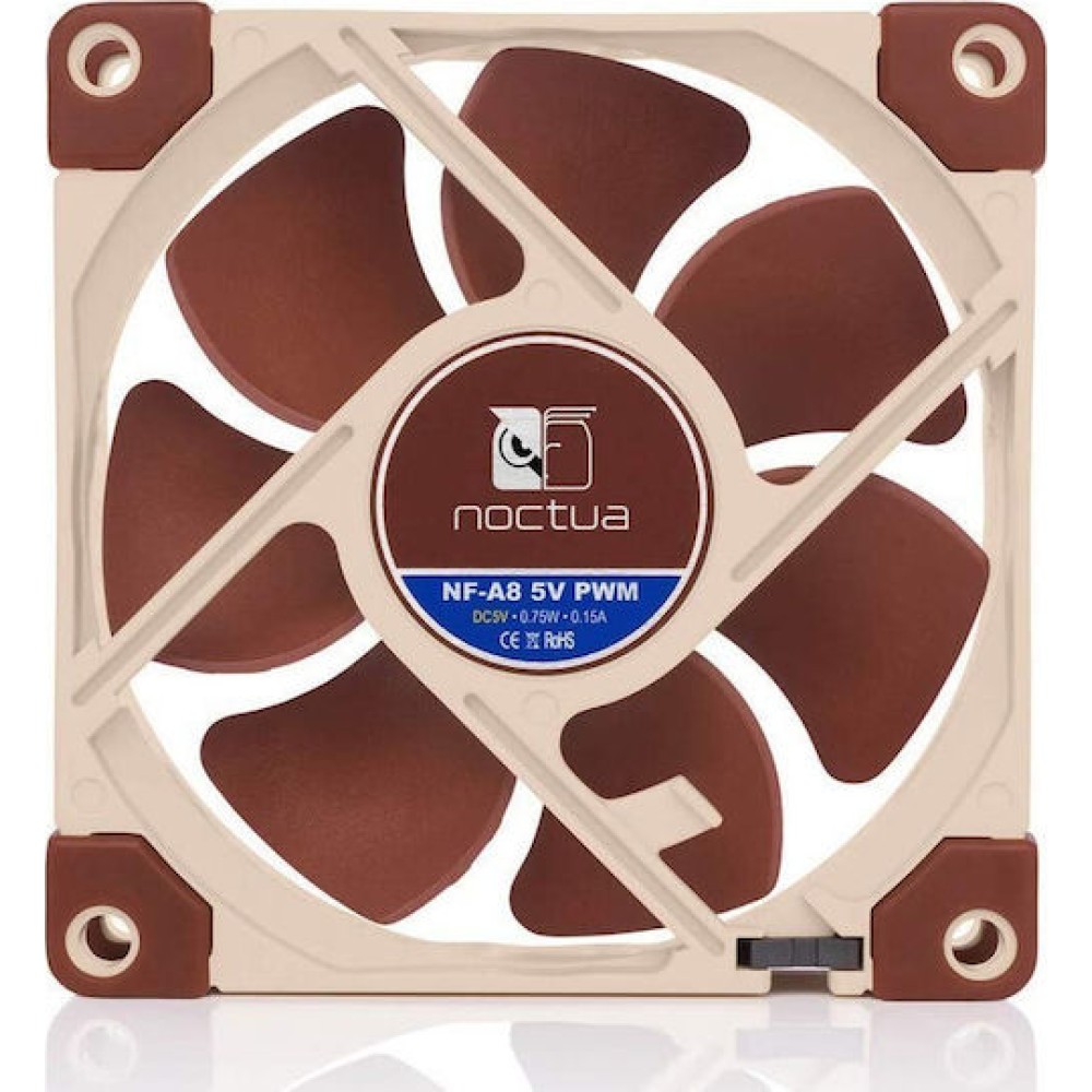 Noctua NF-A8 5V Case Fan 80mm με Σύνδεση 4-Pin PWM Καφέ