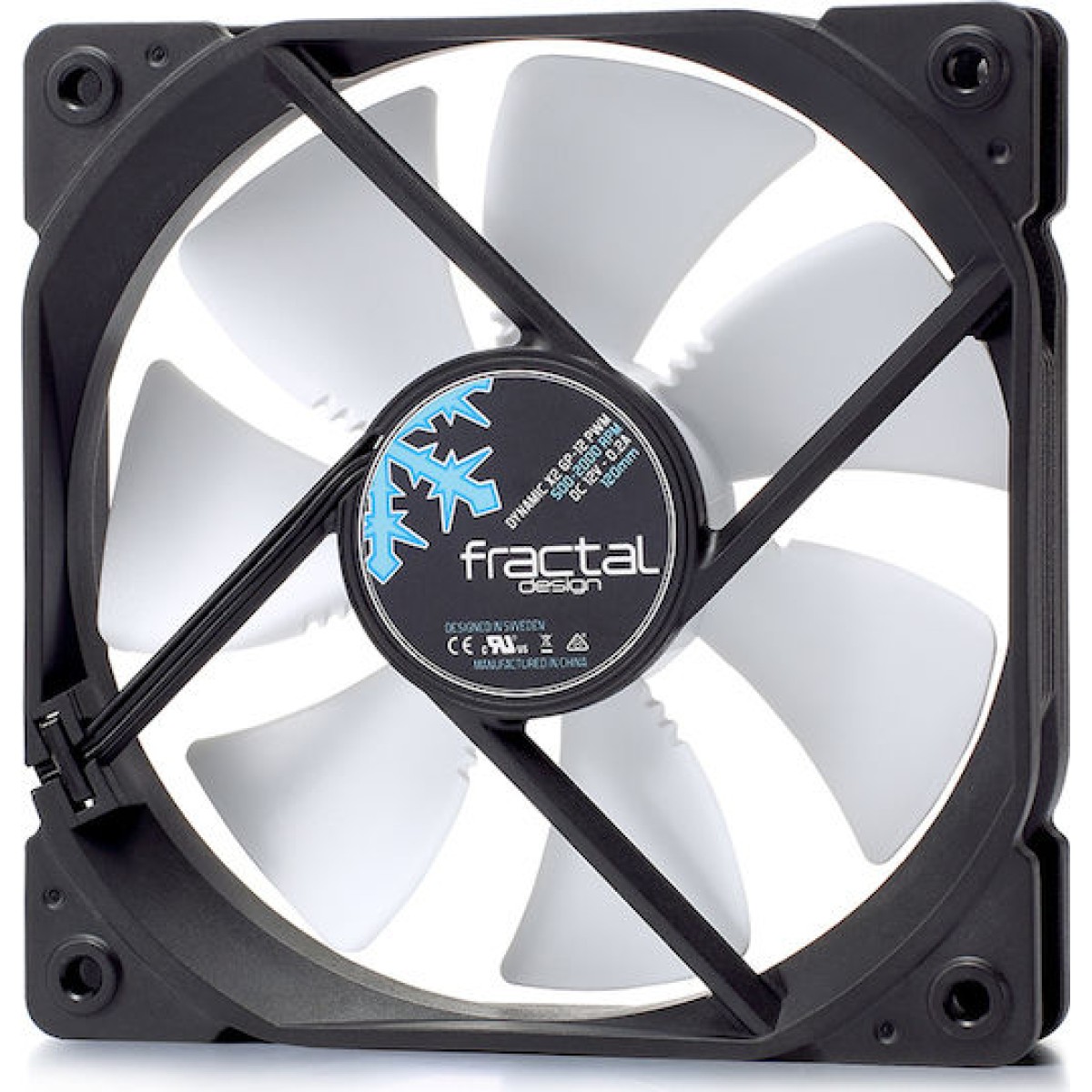 Fractal Design Dynamic X2 GP-12 Case Fan 120mm με Σύνδεση 4-Pin PWM Λευκό