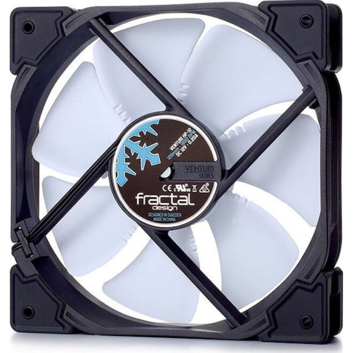 Fractal Design Venturi HF-12 Case Fan 120mm με Σύνδεση 4-Pin PWM Λευκό