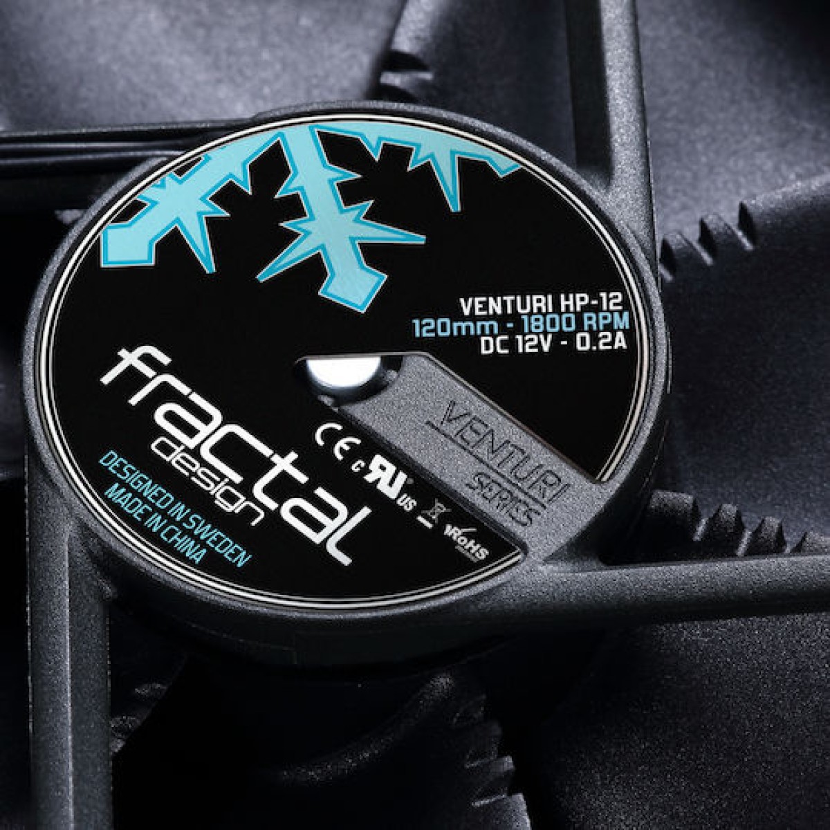 Fractal Design Venturi HF-12 Case Fan 120mm με Σύνδεση 4-Pin PWM Λευκό