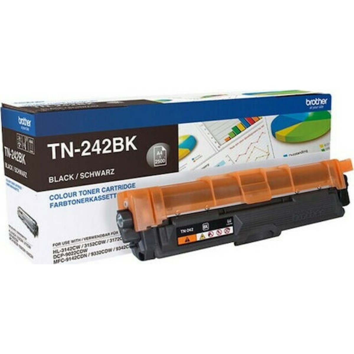 Brother TN-243C Γνήσιο Toner Laser Εκτυπωτή Κυανό 1000 Σελίδων (TN-243C)