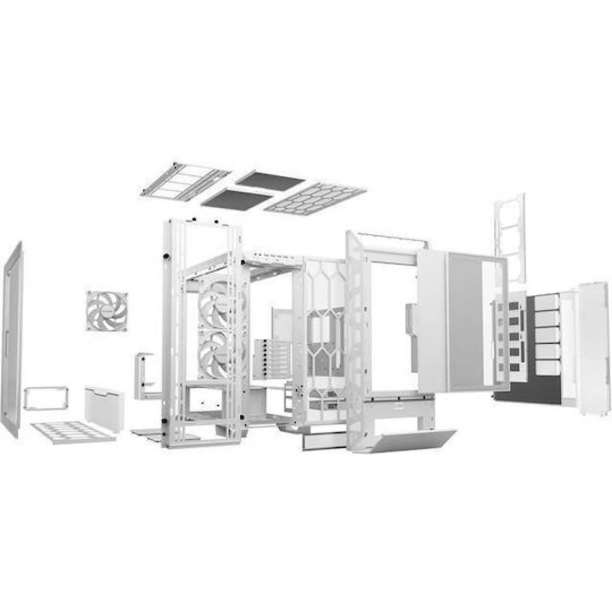 Be Quiet Dark Base Pro 901 Gaming Full Tower Κουτί Υπολογιστή με Πλαϊνό Παράθυρο και RGB Φωτισμό Λευκό