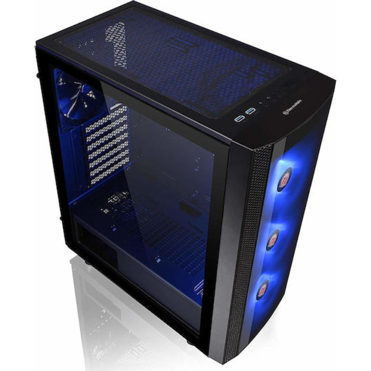 Thermaltake Versa J25 Tempered Glass RGB Edition Gaming Midi Tower Κουτί Υπολογιστή με Πλαϊνό Παράθυρο Μαύρο