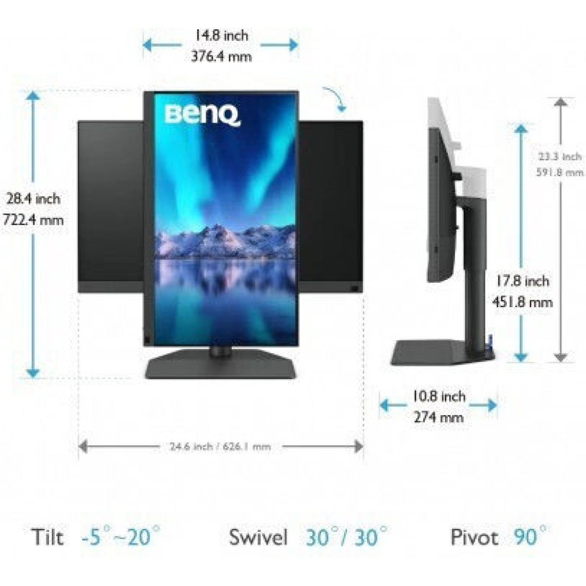 BenQ PhotoVue SW272U IPS HDR Monitor 27