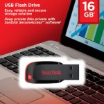 Sandisk Cruzer Blade 16GB USB 2.0 Stick Μαύρο