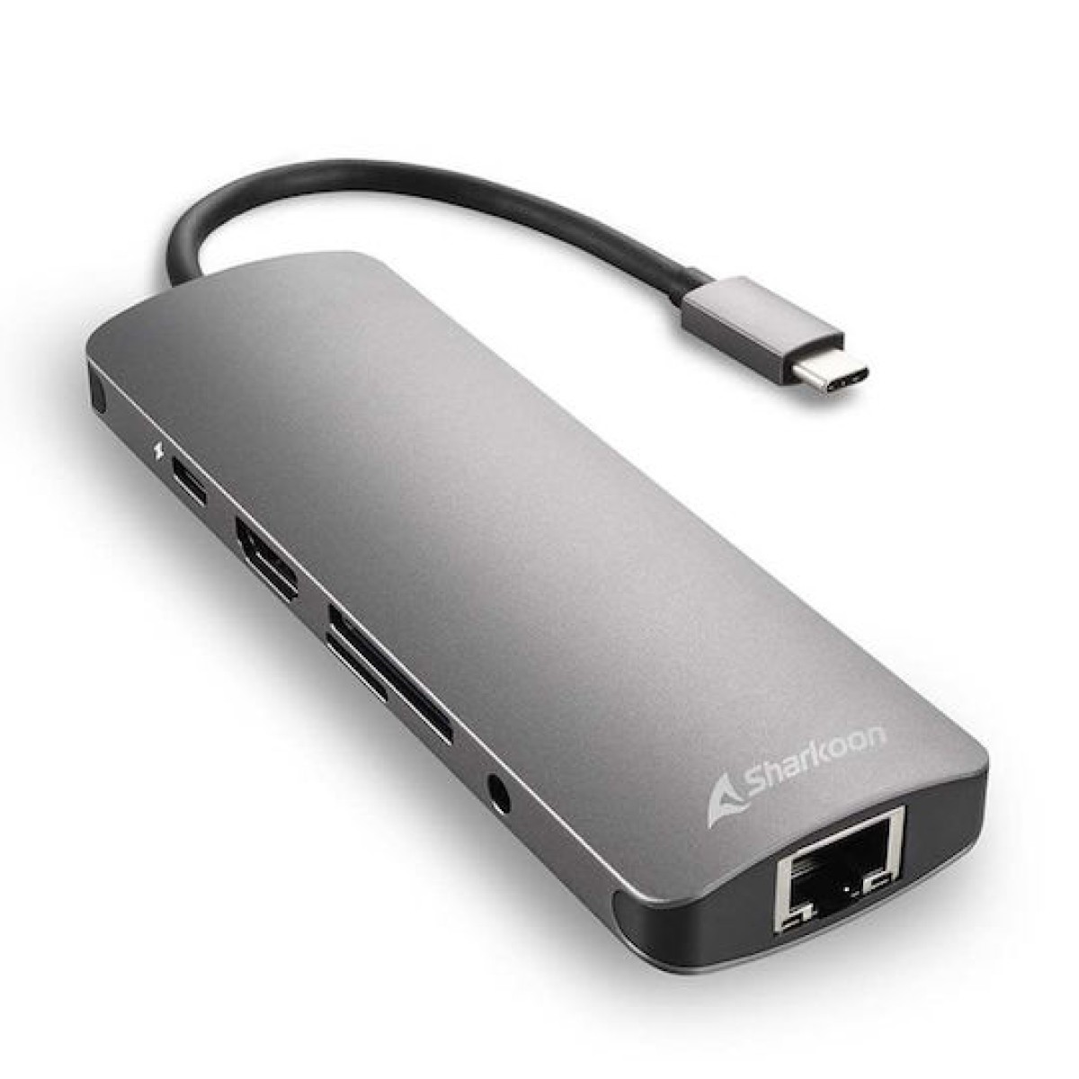Sharkoon USB-C Docking Station με HDMI 4K PD Γκρι (4044951026715)