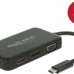 DeLock USB-C Docking Station με HDMI/DisplayPort 4K Μαύρο (63929)