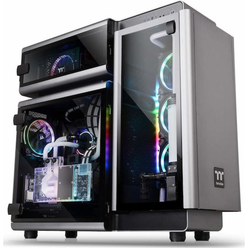 Thermaltake Level 20 TG Gaming Full Tower Κουτί Υπολογιστή με Πλαϊνό Παράθυρο και RGB Φωτισμό Μαύρο