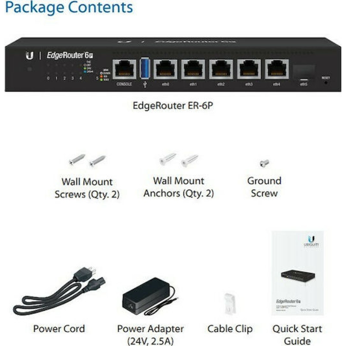 Ubiquiti EdgeRouter 6P Router με 5 Θύρες Gigabit Ethernet