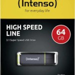 Intenso High Speed Line 64GB USB 3.1 Stick Μαύρο