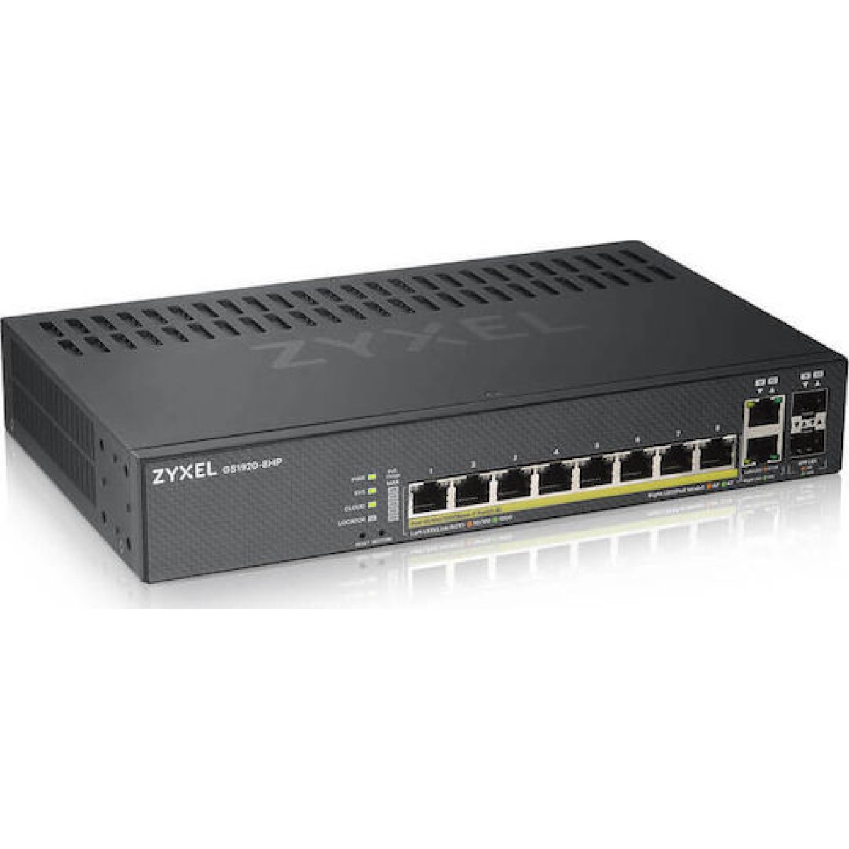 Zyxel GS1920-8HPV2 Managed L2 PoE+ Switch με 8 Θύρες Gigabit (1Gbps) Ethernet
