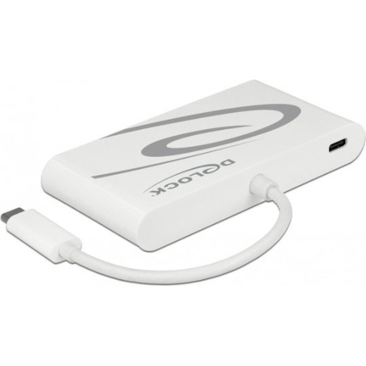 DeLock USB-C Docking Station με HDMI 4K PD Ethernet Λευκό (87731)