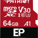 Patriot EP Series microSDXC 64GB Class 10 U3 V30 A1 UHS-I με αντάπτορα