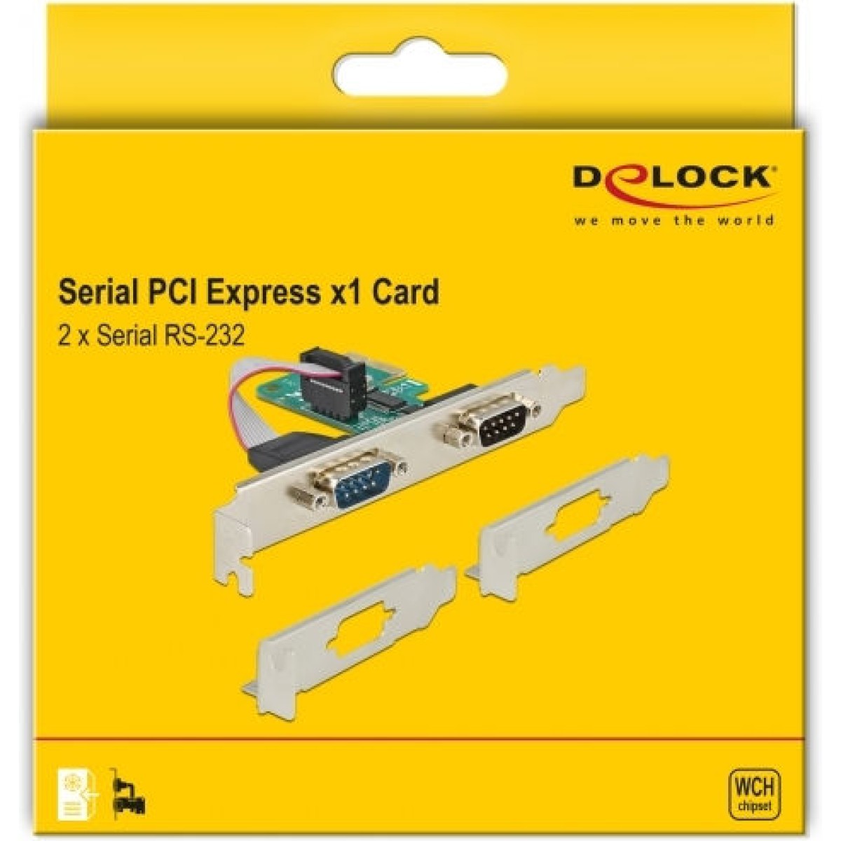 DeLock Κάρτα PCIe σε 2 θύρες RS232 DB9 Serial