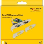 DeLock Κάρτα PCIe σε 2 θύρες RS232 DB9 Serial