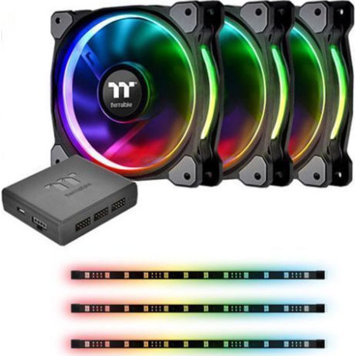 Thermaltake Riing Plus 12 RGB Radiator Fan Lumi Plus TT Premium Case Fan 120mm με Σύνδεση 4-Pin PWM 3τμχ